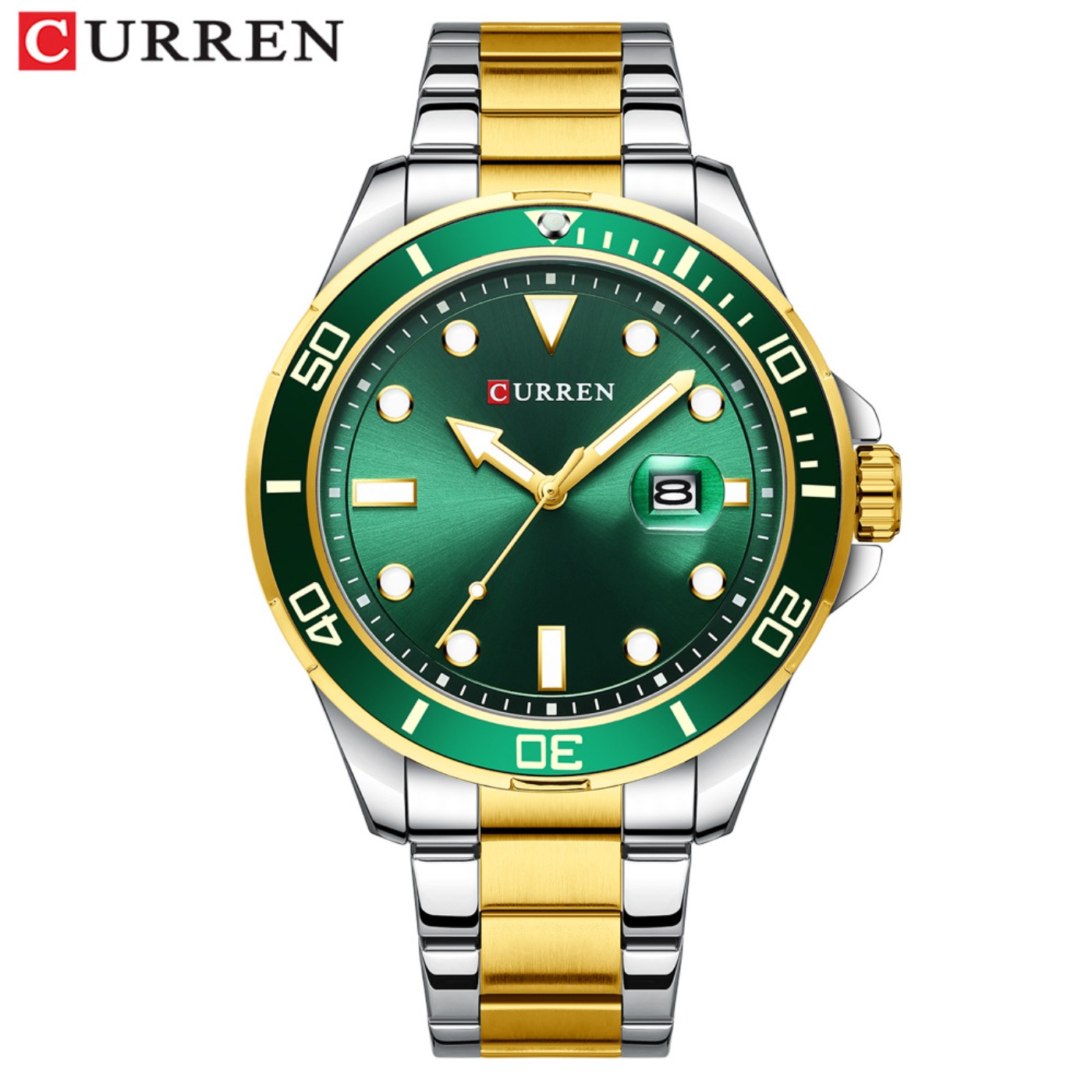Fashion Mens Watches - Reloj CURREN de la Serie Green
