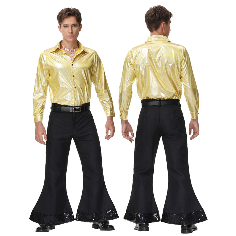 Men'S Fashion 70S - Traje de Hombre Estilo Disco Hippie
