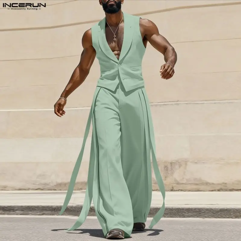 Men'S Fashion For 2026 - Conjuntos INCERUN para Hombre, Chalecos sin