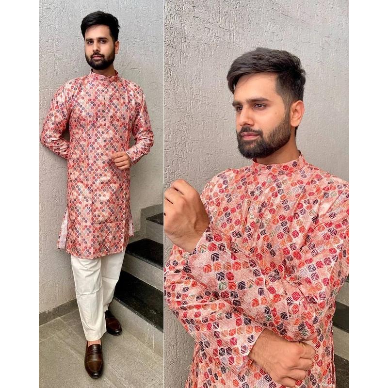 Men'S Fashion Kurta - Túnica Abaya árabe islámica informal de