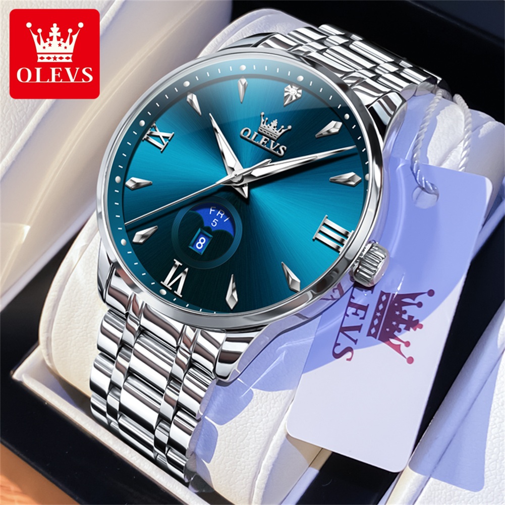 Men'S Fashion Luxury Brands - OLEVS Moon Phase relojes para hombre