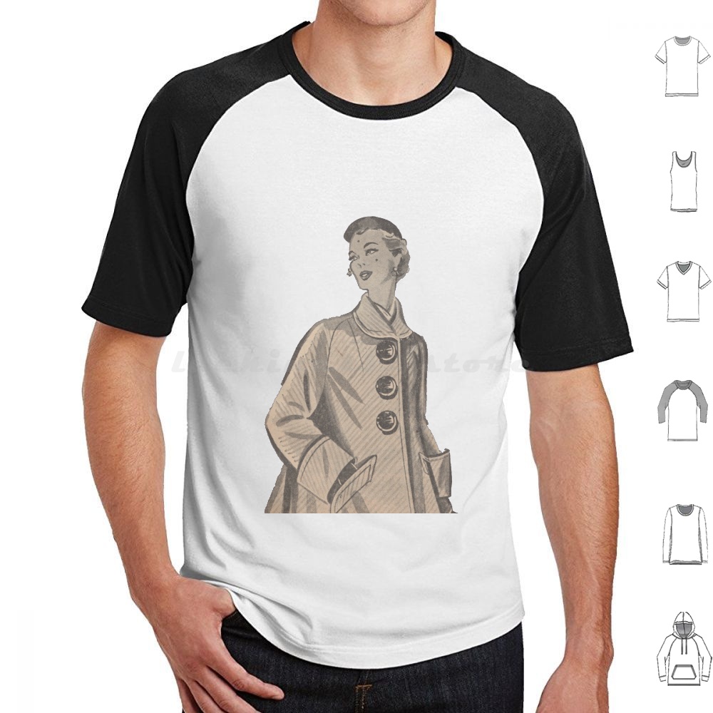 1950S Fashion Men'S - Camiseta con estampado de revista de