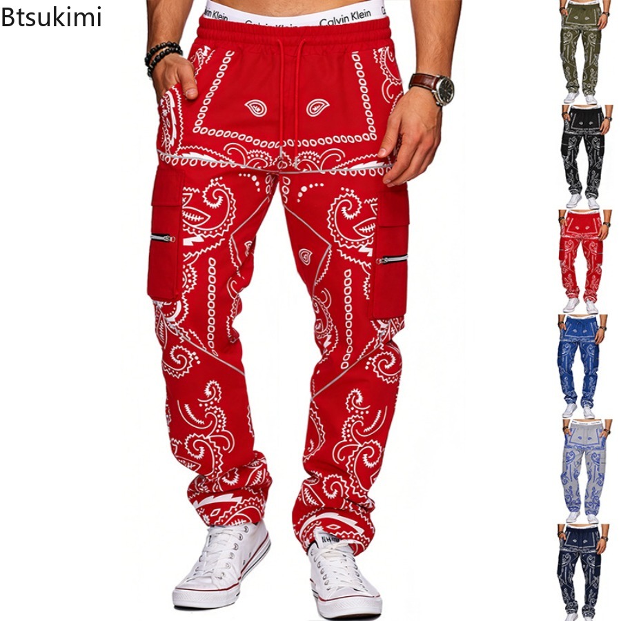 Mens Fashion Trend 2026 - Pantalones Cargo Holgados con Estampado de