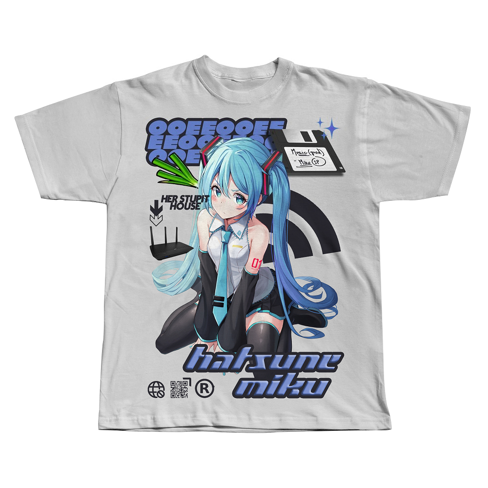 Mens Fashion Trend 2026 - Camiseta de Manga Corta Hatsune Miku