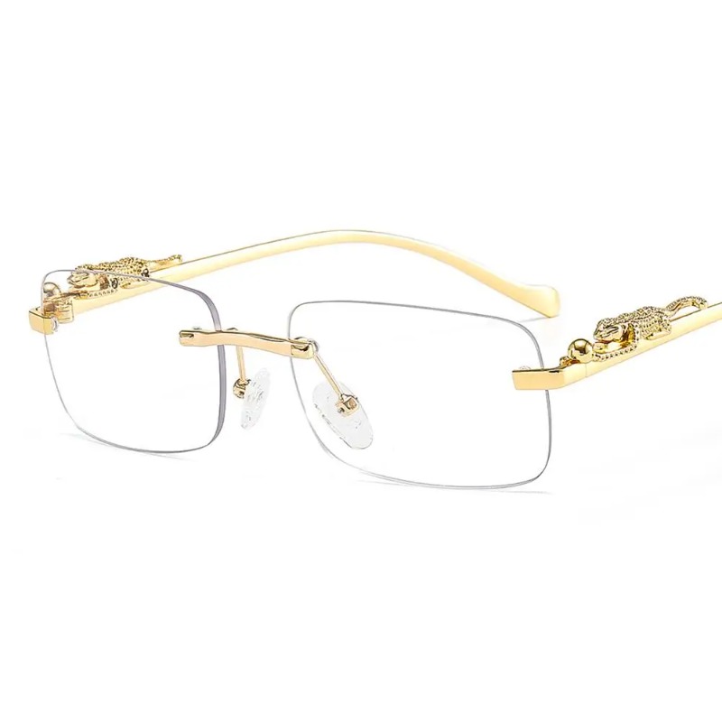 Men'S Fashion Luxury Brands - Gafas de Sol Cuadradas Sin Montura
