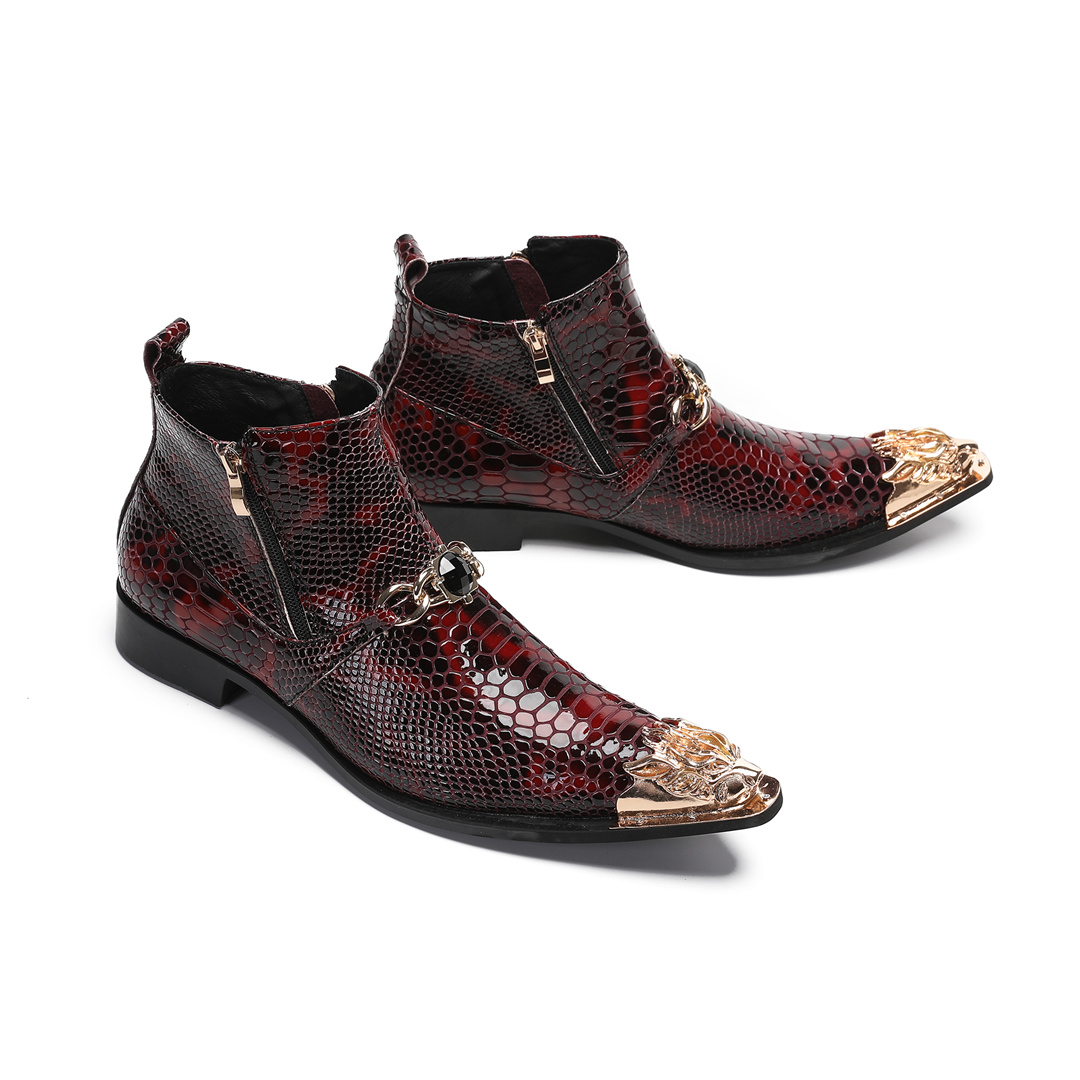 Botas de tobillo de cuero auté - Mens Fashion Dress reseña y precio