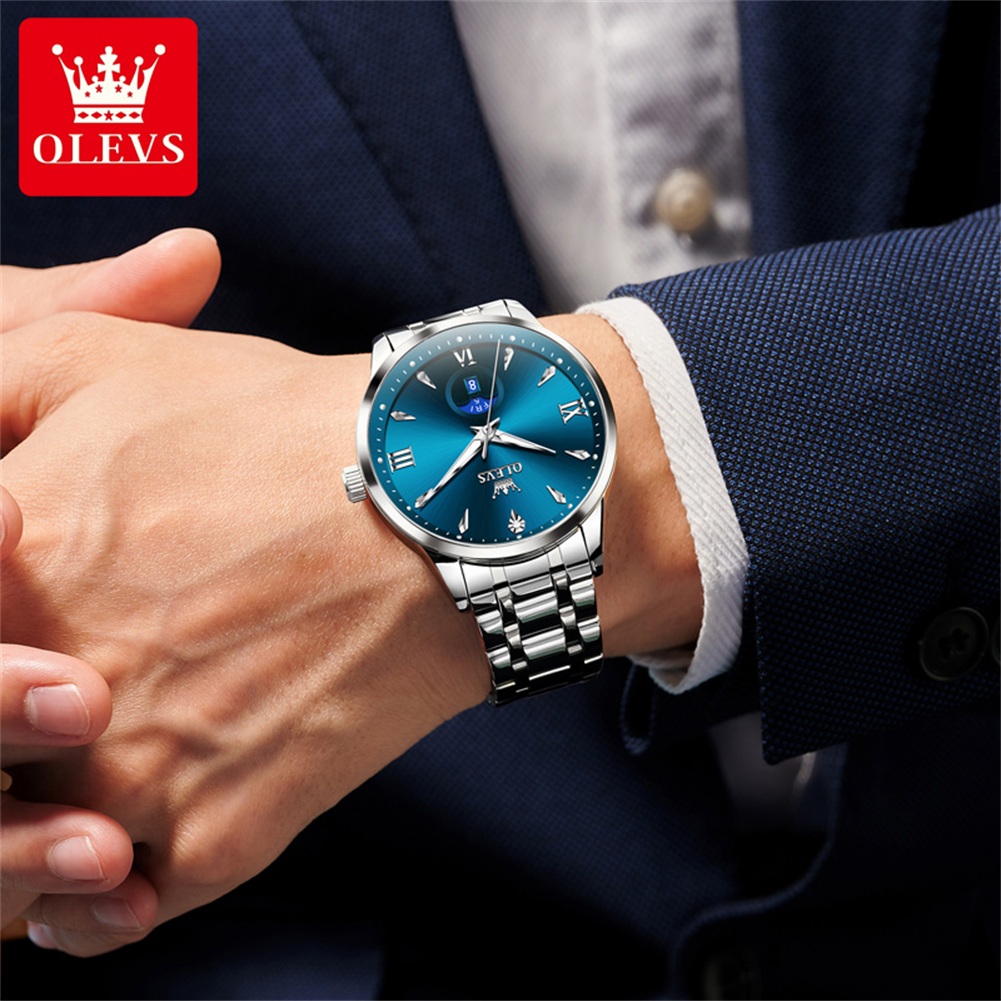 OLEVS Moon Phase relojes para  - Men'S Fashion Luxury Brands reseña y precio