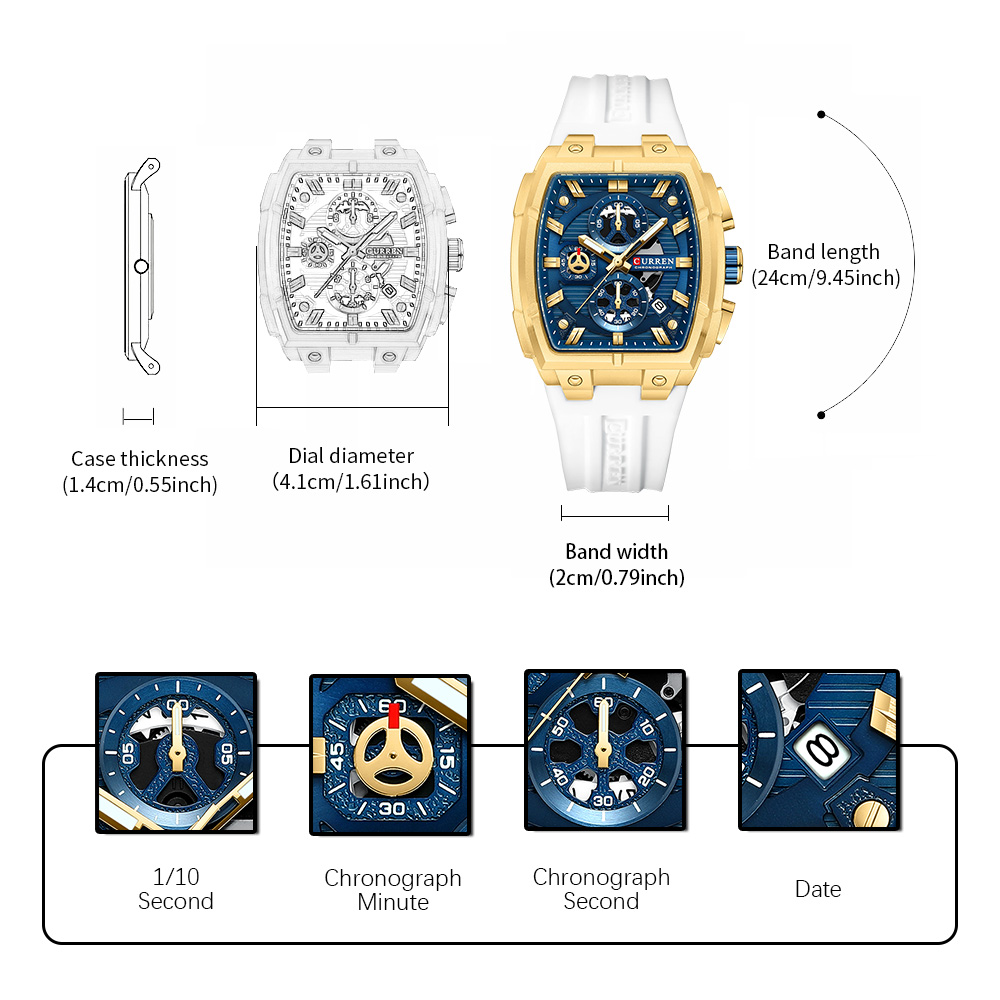 Reloj CURREN de Lujo Vintage p - Fashion Mens Watches reseña y precio