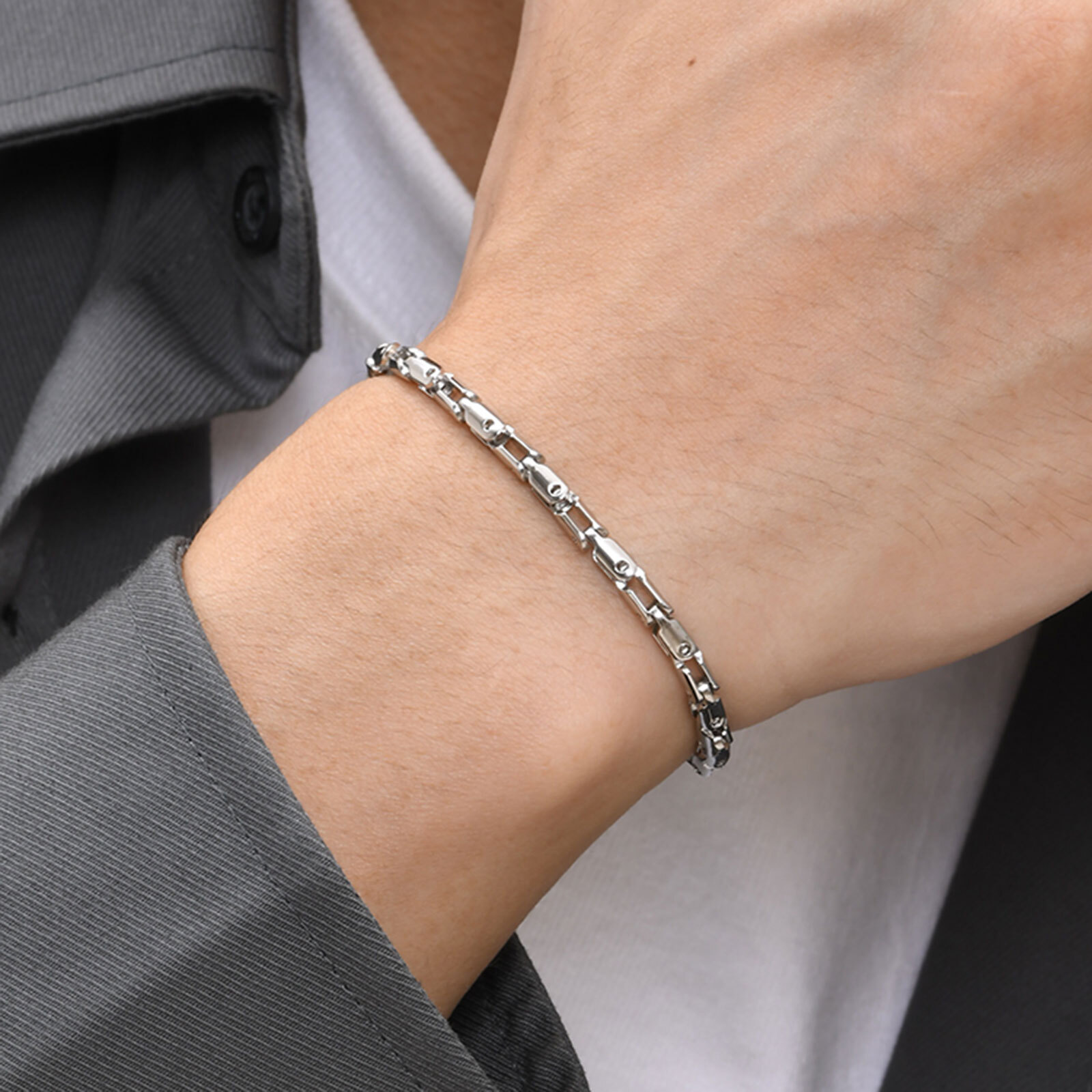 Pulseras finas de cadena de ac - 1950S Fashion Men'S reseña y precio
