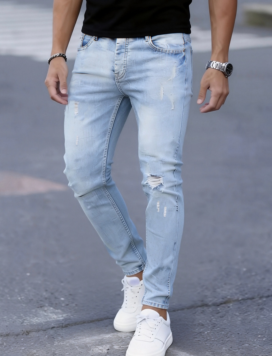 Vaqueros ajustados elásticos p - Men'S Fashion Young Professional reseña y precio