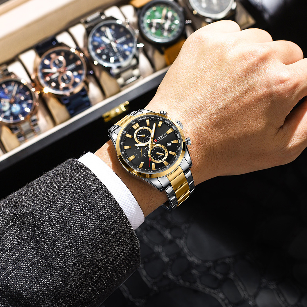 CURREN Casual cuarzo cronógraf - Fashion Mens Watches reseña y precio