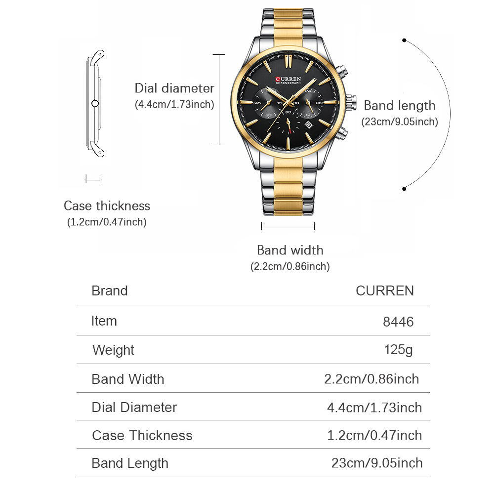 CURREN Casual cuarzo cronógraf - Fashion Mens Watches reseña y precio