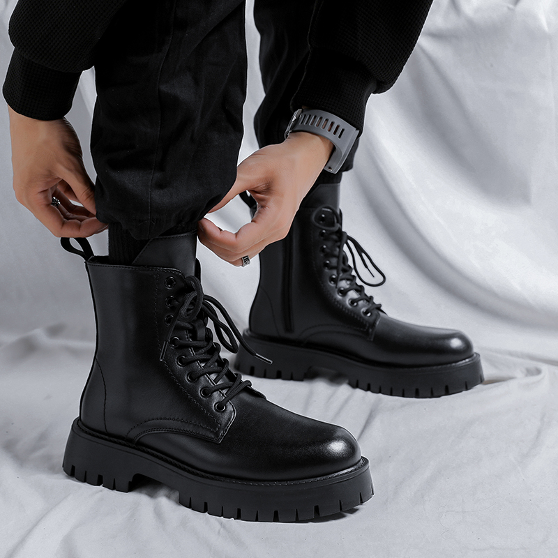 Botas de cuero genuino de lujo - Men'S Fashion Luxury Brands reseña y precio