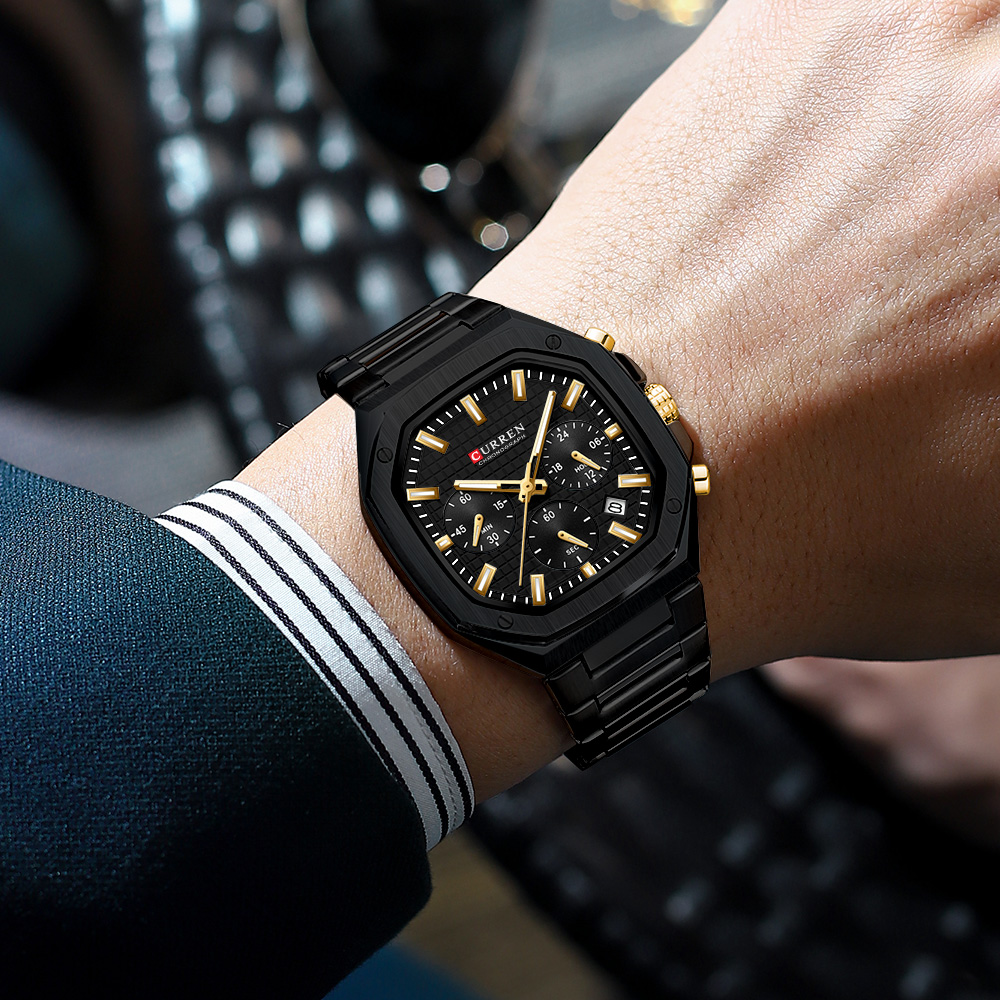 Reloj cronógrafo cuadrado de l - Fashion Mens Watches reseña y precio
